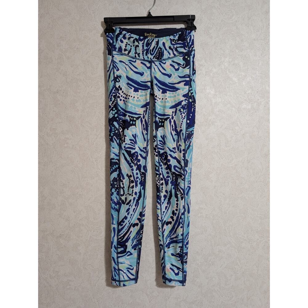 LILLY PULITZER Luxletic Weekender Legging Bright Navy Crash The Bash XXS
